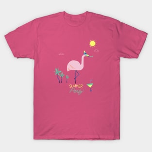 Cocktail Flamingo T-Shirt